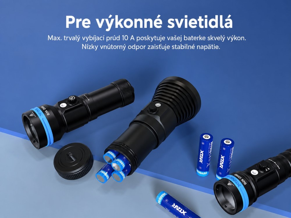 XTAR 3600mAh nagy kapacitású